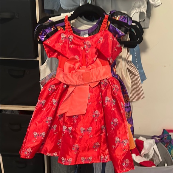 Disney Elena Avalor Red Floral Princess dress girls Kids Costume - Picture 4 of 4